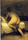 Edward Hopper Famous Paintings - Nude Crawling Into Bed